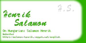 henrik salamon business card